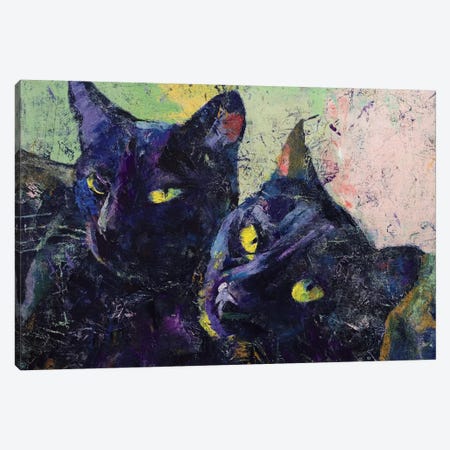 Black Cats Canvas Print #MCR16} by Michael Creese Canvas Wall Art