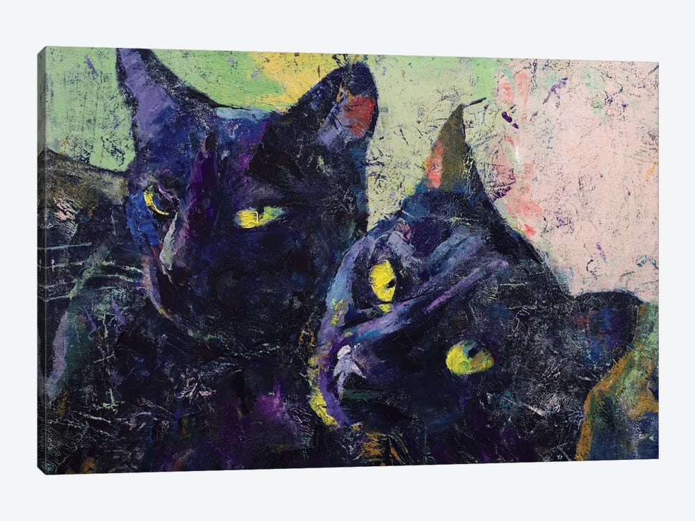 Black Cats by Michael Creese 1-piece Canvas Artwork