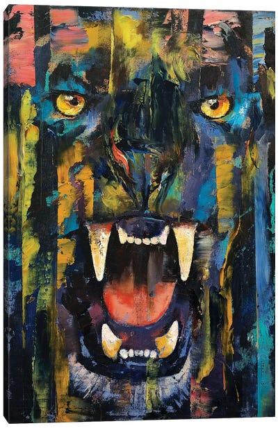 Black Panther  Canvas Art Print - Michael Creese