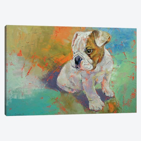 Bulldog Puppy  Canvas Print #MCR173} by Michael Creese Canvas Art Print