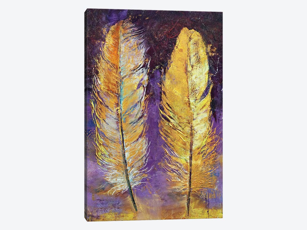 Gold Feathers  by Michael Creese 1-piece Canvas Print