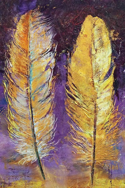 Feathers: Gold Feathers  by Michael Creese