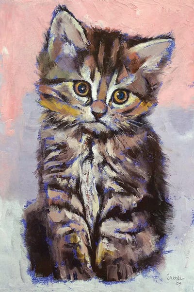 Kitten  by Michael Creese metal wall art