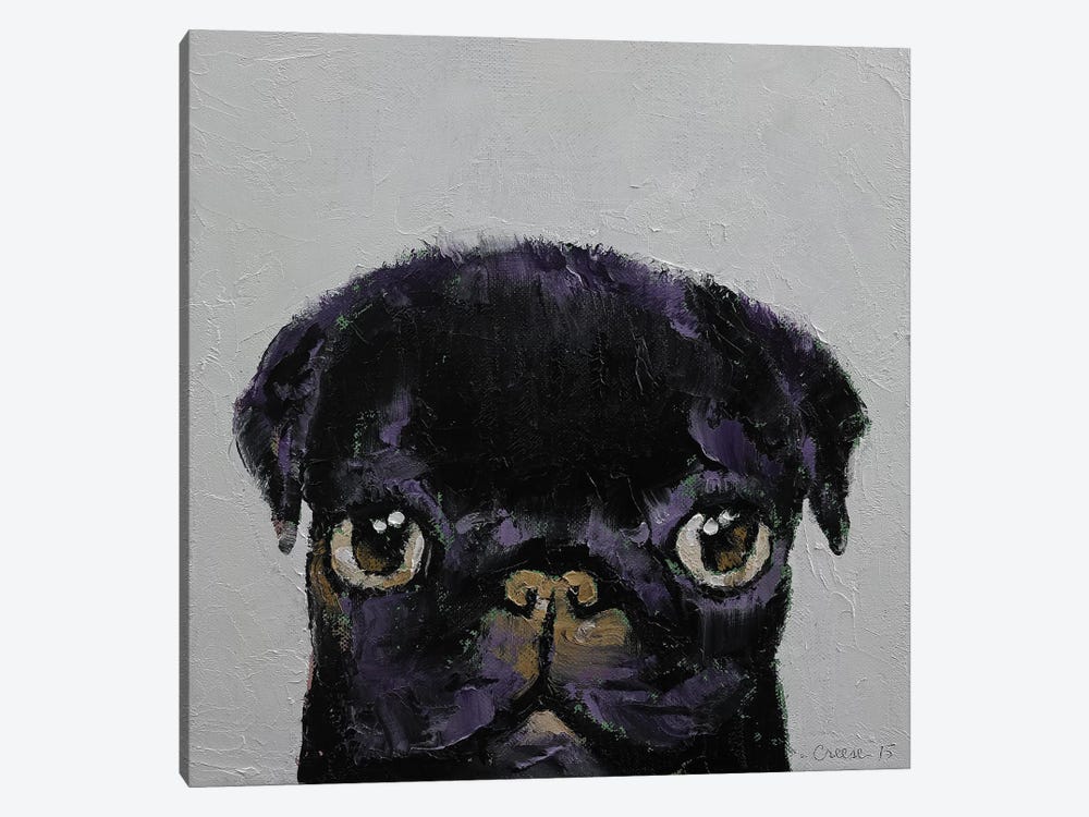 Black Pug by Michael Creese 1-piece Canvas Art
