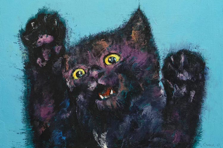 Ninja Kitten  by Michael Creese wall art