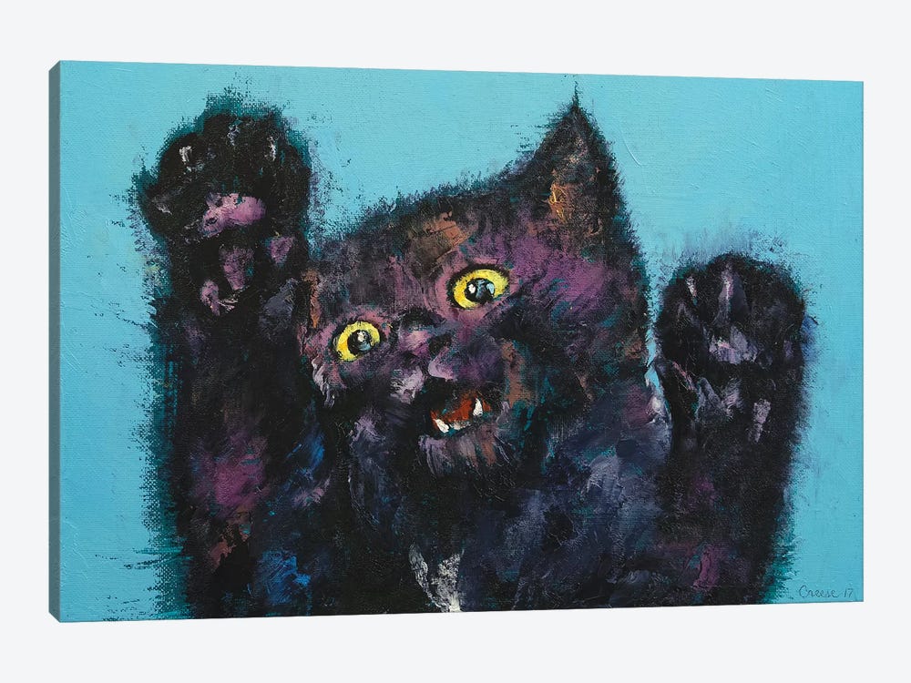 Ninja Kitten  by Michael Creese 1-piece Canvas Art