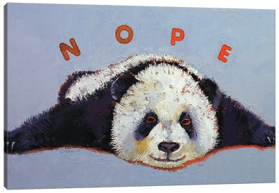 Nope  Canvas Art Print - Panda Art