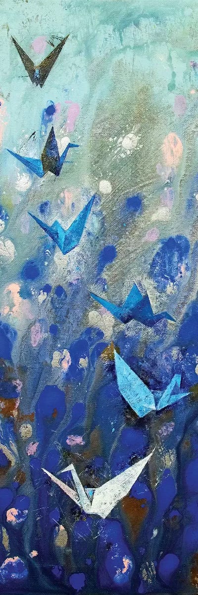 Origami Cranes  by Michael Creese canvas print