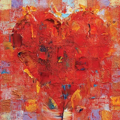 Patchwork Heart  by Michael Creese framed wall art