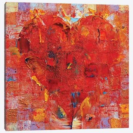 Patchwork Heart  Canvas Print #MCR197} by Michael Creese Canvas Art
