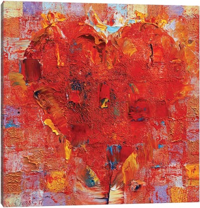Patchwork Heart  Canvas Art Print - Michael Creese