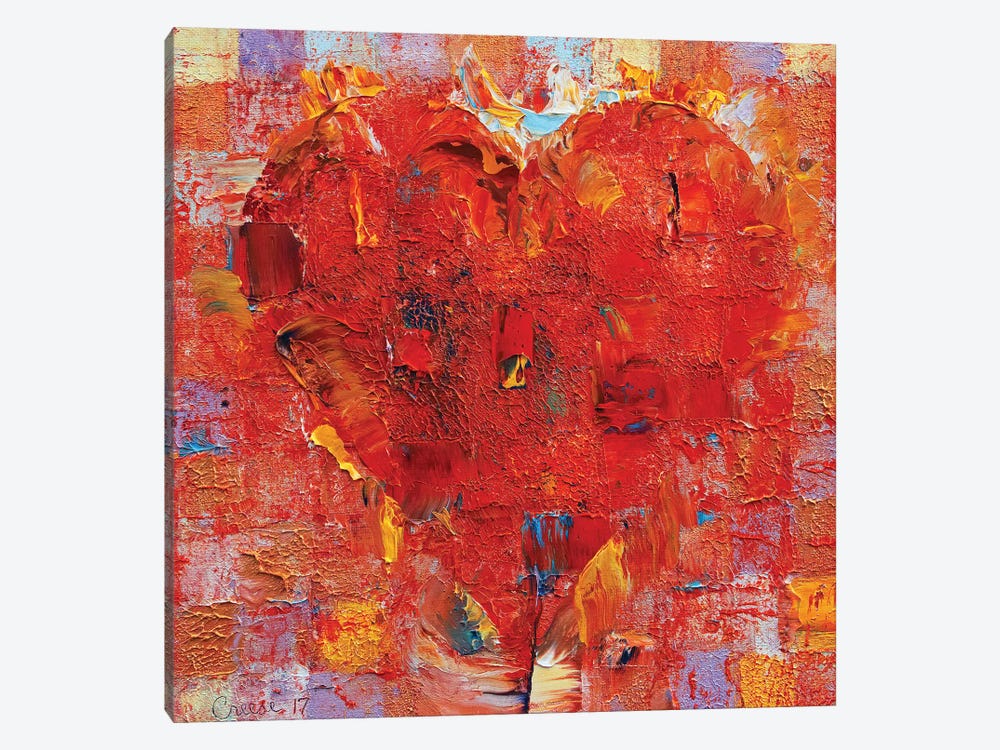 Patchwork Heart  by Michael Creese 1-piece Canvas Art