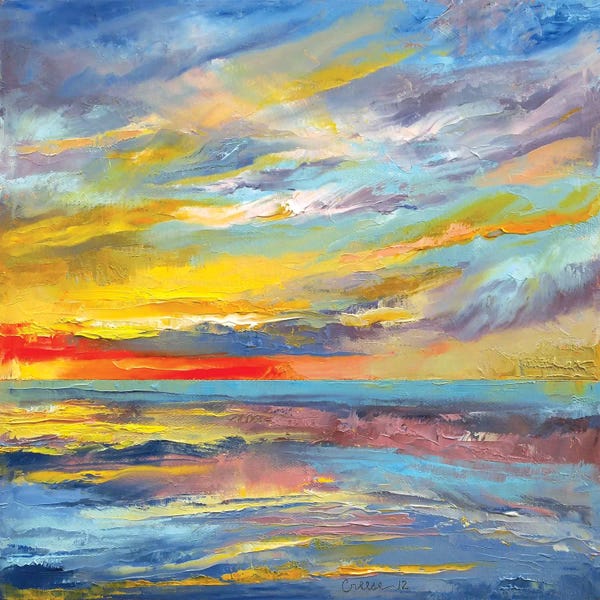Cloudy Sunsets: Abstract by Michael Creese