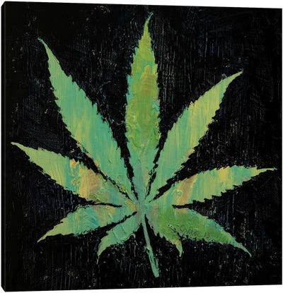 Pot Leaf  Canvas Art Print - Michael Creese