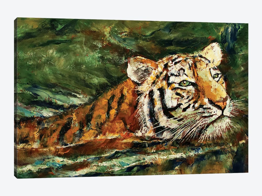 Swimming Tiger  by Michael Creese 1-piece Canvas Art