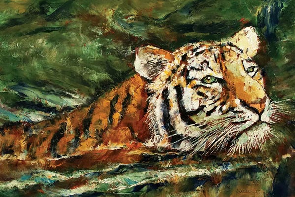 Tigers: Swimming Tiger  by Michael Creese