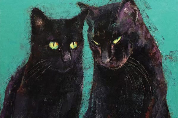 Cats: Two Black Cats  by Michael Creese