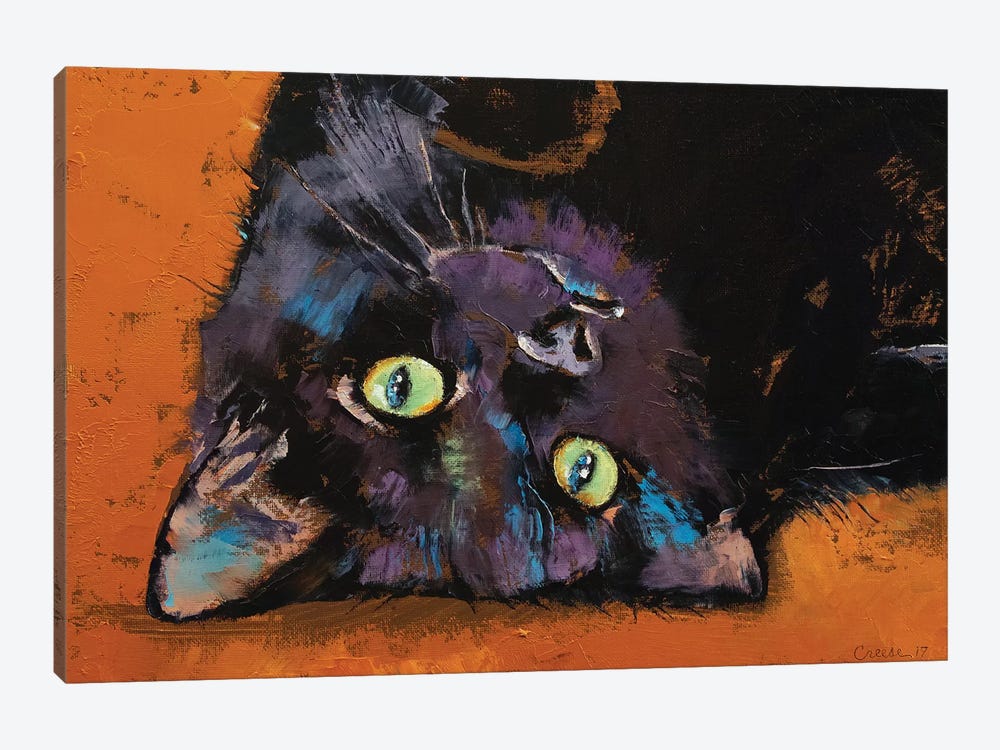 Upside Down Kitten  by Michael Creese 1-piece Art Print