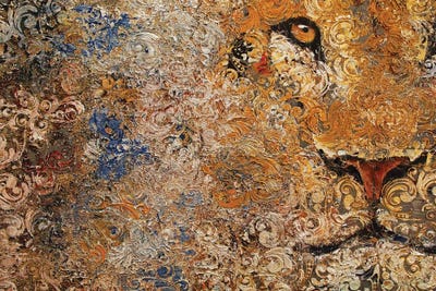 Barbary Lion by Michael Creese framed wall art