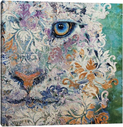 Royal Snow Leopard Canvas Art Print - Leopard Art