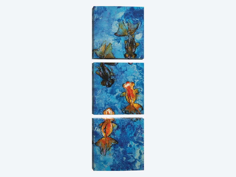 Butterfly Tail Goldfish by Michael Creese 3-piece Art Print