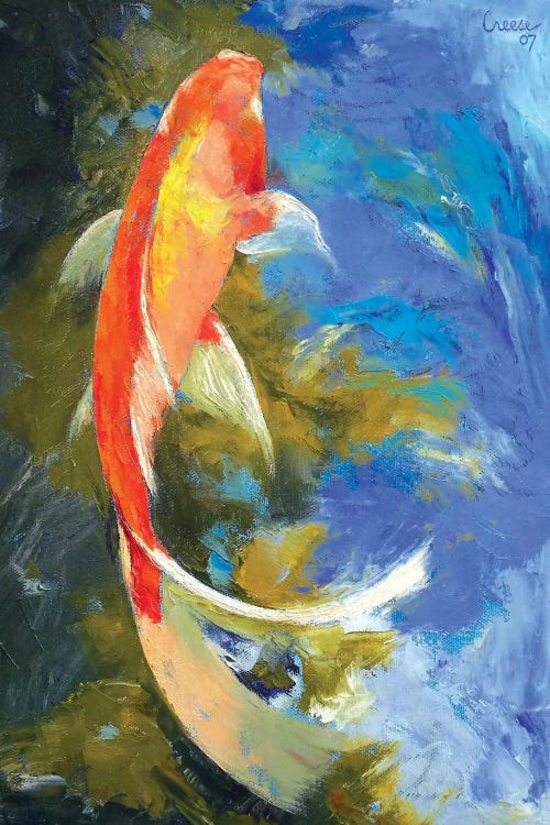 Butterfly Koi Painting