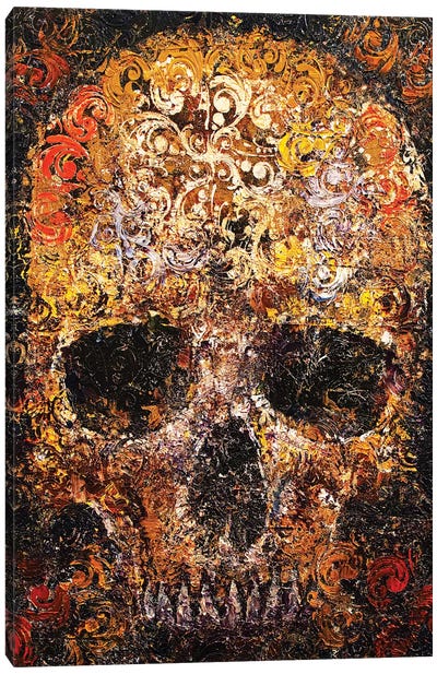 Textured Skull Canvas Art Print - Michael Creese