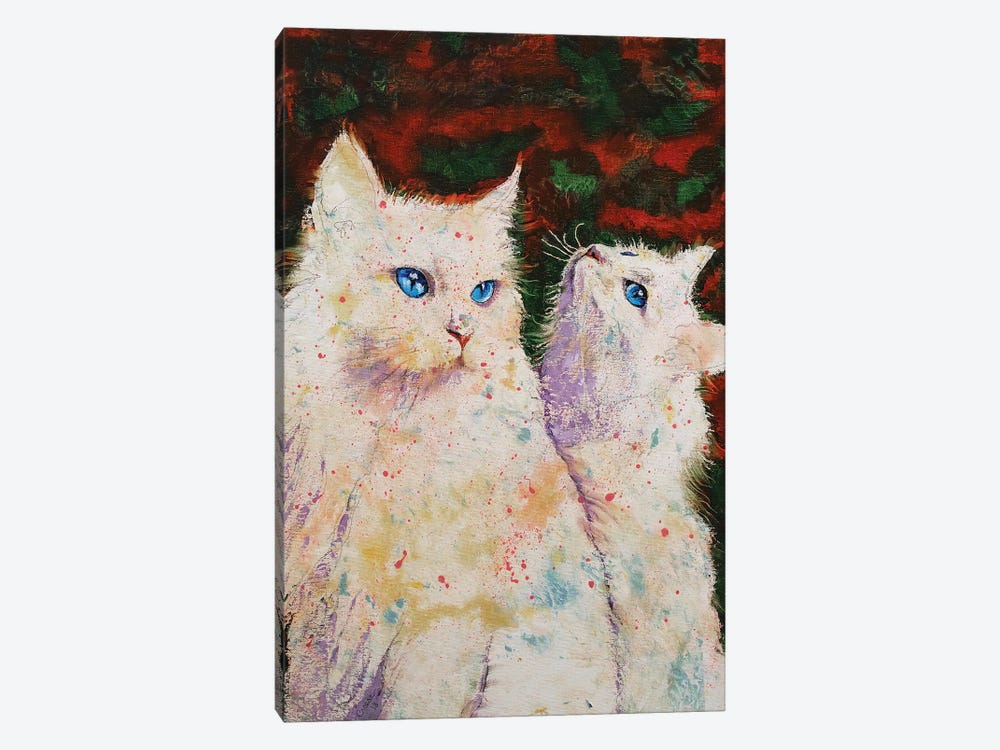 White Cats by Michael Creese 1-piece Canvas Print