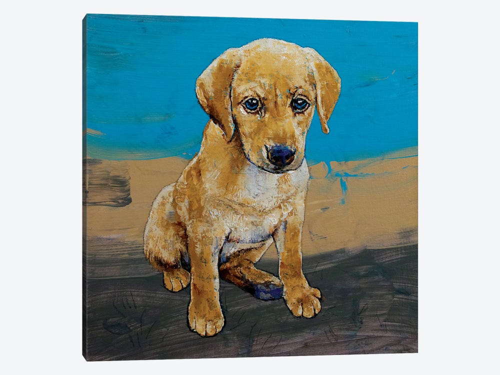 Yellow Lab Puppy by Michael Creese 1-piece Canvas Art Print