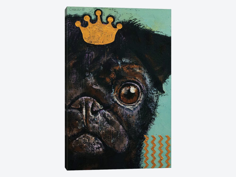 King Pug by Michael Creese 1-piece Canvas Wall Art
