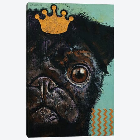 King Pug Canvas Print #MCR255} by Michael Creese Canvas Art Print