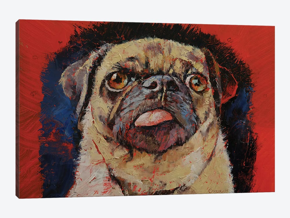 Pug Portrait by Michael Creese 1-piece Canvas Print