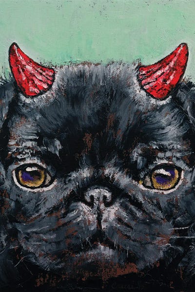 Devil Pug by Michael Creese framed wall art