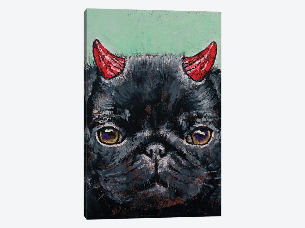 Devil Pug by Michael Creese 1-piece Art Print