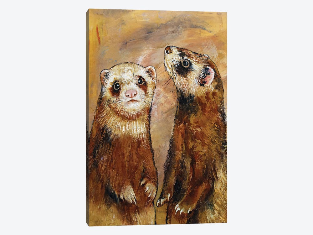 Ferrets by Michael Creese 1-piece Canvas Artwork