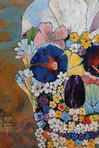 Flower Skull by Michael Creese art print