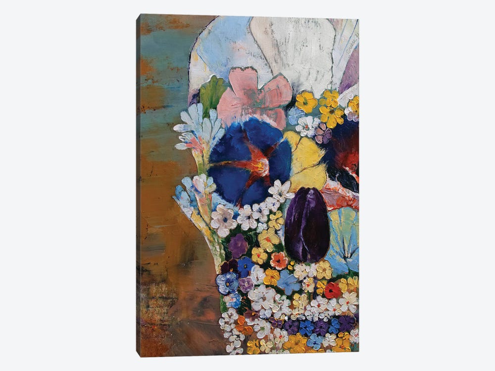 Flower Skull by Michael Creese 1-piece Canvas Wall Art