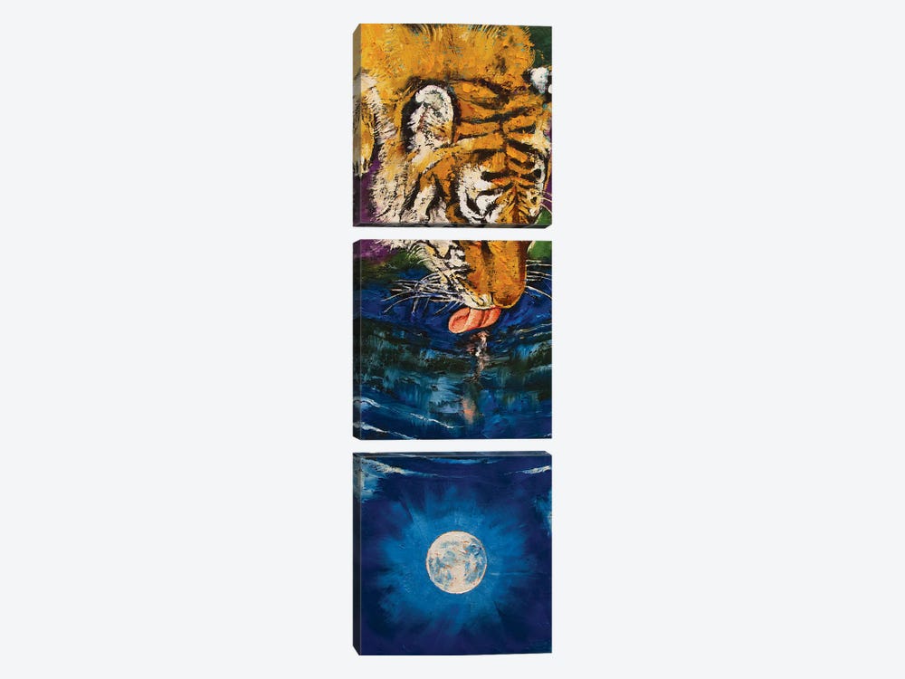Tiger Moon by Michael Creese 3-piece Canvas Art