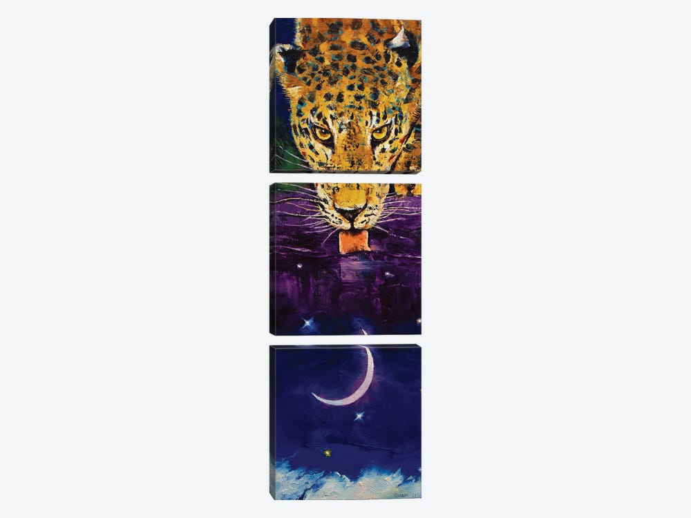 Leopard Moon by Michael Creese 3-piece Art Print
