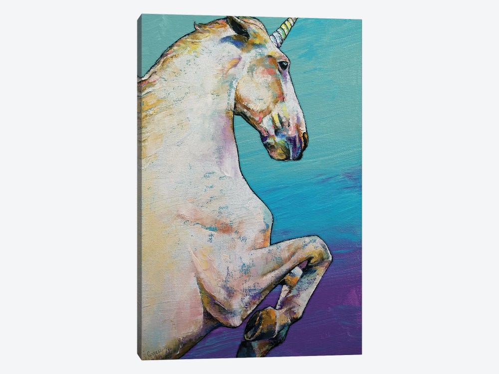 White Unicorn by Michael Creese 1-piece Canvas Art Print