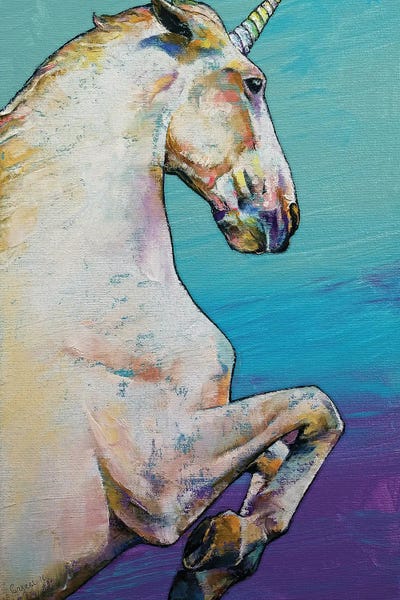 Unicorns: White Unicorn by Michael Creese