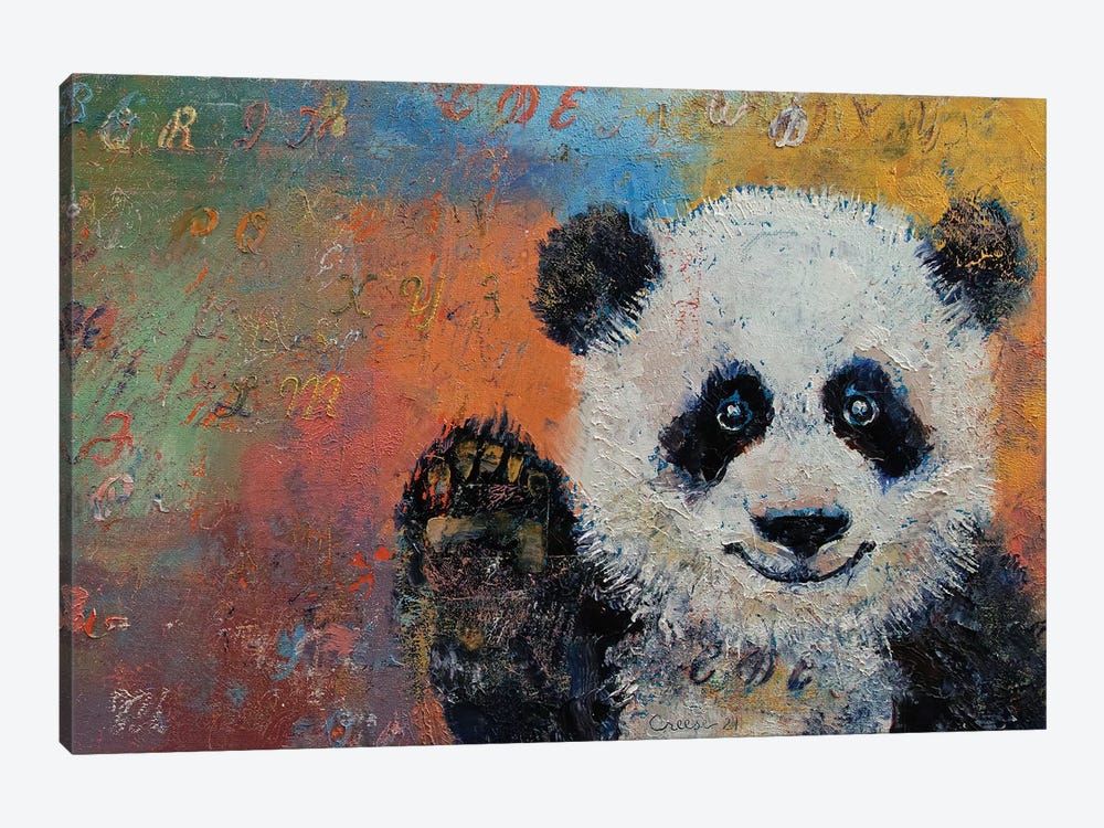 Panda Hello by Michael Creese 1-piece Canvas Wall Art