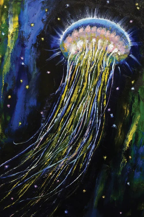 Jellyfish In Space by Michael Creese wall art