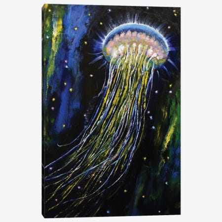 Jellyfish In Space Canvas Print #MCR309} by Michael Creese Canvas Artwork