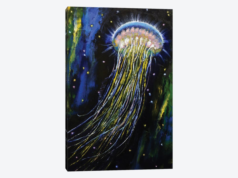 Jellyfish In Space by Michael Creese 1-piece Canvas Art