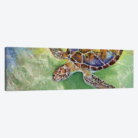Caribbean Sea Turtle Canvas Print #MCR30} by Michael Creese Art Print