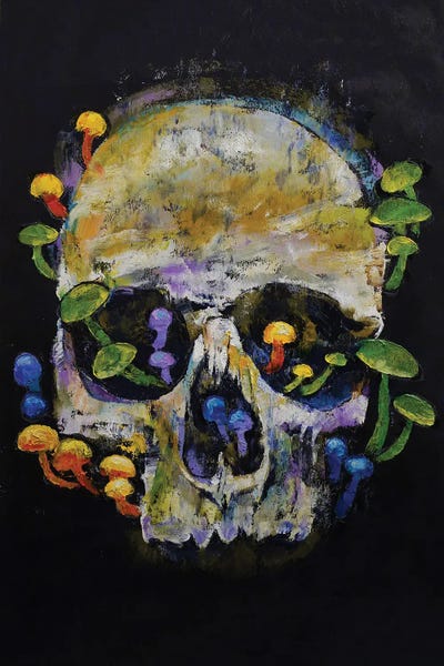 Psychedelic: Mushroom Skull by Michael Creese