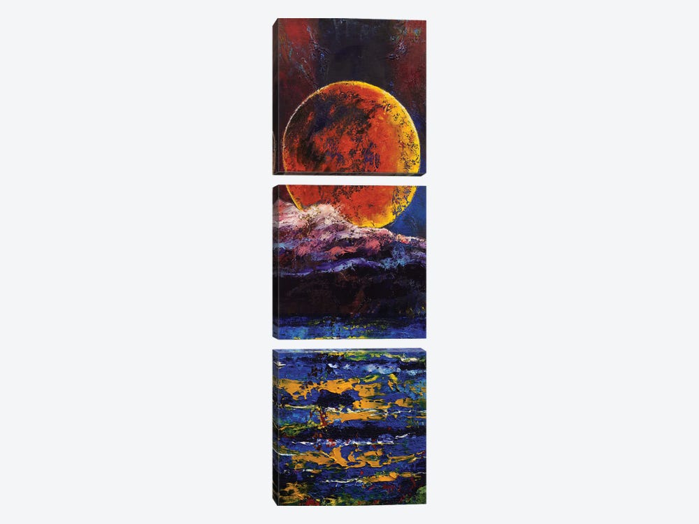 Super Blood Wolf Moon by Michael Creese 3-piece Canvas Art