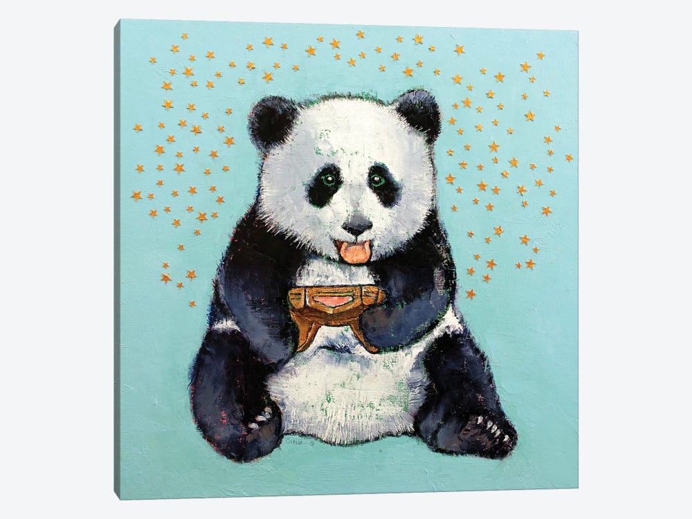 Panda Gamer by Michael Creese 1-piece Canvas Art Print