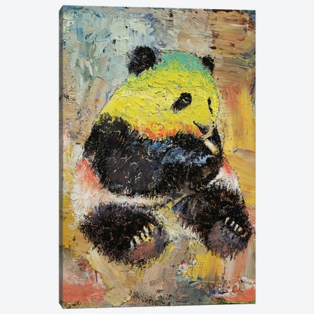Rasta Panda Canvas Print #MCR325} by Michael Creese Art Print